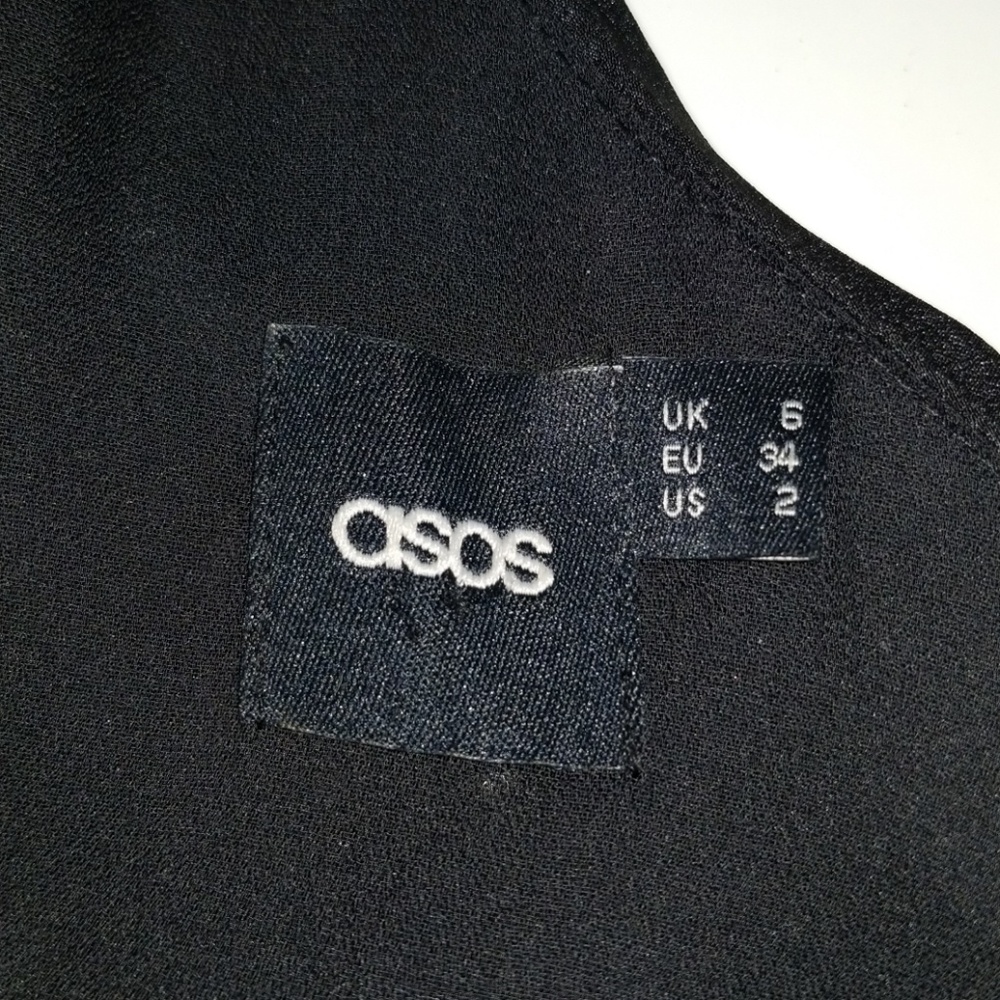 ASOS BLACK ONE SHOULDER DRESS - Picture 5 of 7